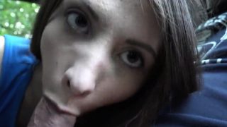 Sweet teen gives oral pleasure in pov and gets narrowed cunt