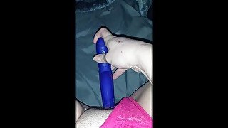 Milf gets her early morning solo quickie, close up, pretty pink pussy Pt 1