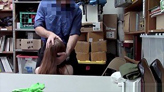 Irish redhead shoplifter teen 18+ chick gets punish fucked