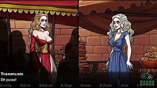 Game of Whores ep 5 Dany x Cersei Rainha promete pole dance