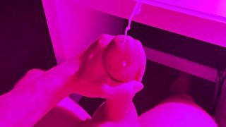 Juicy neon cumshot