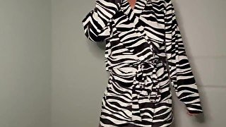 Zebra Robe Modus Vivendi Striptease grey jockstrap Femme Boy