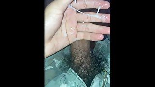 Rock Mercury Jerks thick hairy cock in army shorts