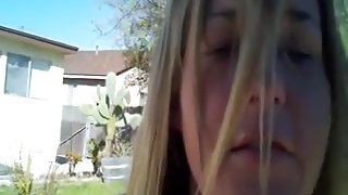 Outdoor blowjob