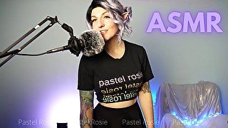 SFW ASMR - Warm Ear Attention PASTEL ROSIE - Amateur Girl Twitch Streamer Asmrtist - Mouth Sounds