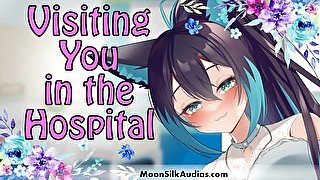 F4M - Alpha Wolf Girl x Human Listener - Visiting You in the Hospital - Renka 12 - Audio Roleplay