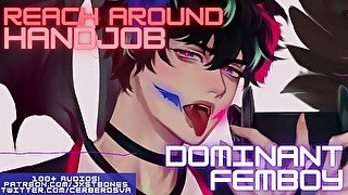 Reach around Handjob from a Femboy Cheerleader  NSFW Audio Roleplay and ASMR Male Moaning