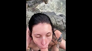 Fun wet and wild blow jobs at the beach