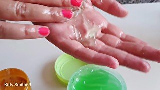 Moistening my HANDS with ALOE Kitty Smith69