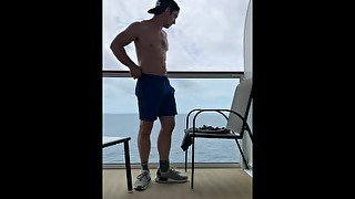 jerking off on my cruise ship balcony