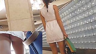 Lascivious up petticoat vid of the leggy bimbo