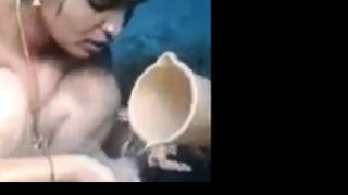 Indian milf bathing and showing her beautiful pussy