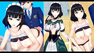 【エロゲーコイカツ！】原神 キャサリン3DCG巨乳アニメ動画[Hentai Game Koikatsu! Genshin Katheryne(Anime 3DCG Video)]