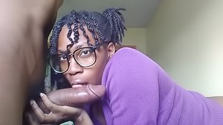 Nerdy ebony sucking boyfriends bbc