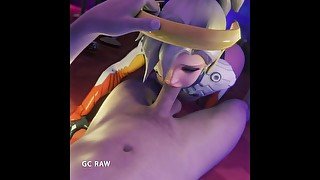 Mercy Relaxing Romantic Blowjob. GCRaw. Overwatch