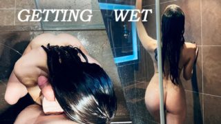 Hot Girl had Blowjob and Passionate Fucking in Shower - Homemade