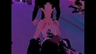 Getting My Dick Sucked as She’s Getting Fucked in VRC!  Ai VR Sex Toys