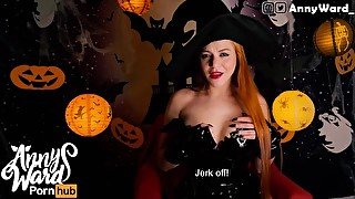 JOI - NAUGHTY WITCH WANTS YOUR CUM IN HER MOUTH - ANNY WARD