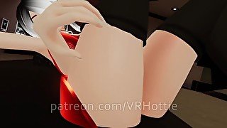 Red Dress Beauty Perfect Body Hotel Room Service POV Fuck Ride VRChat Lap Dance Metaverse ERP