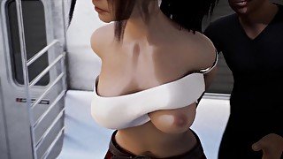 Public Training Of Aria - Chapter 5 The Date - Subway part 2: Wanna see under her shirt?