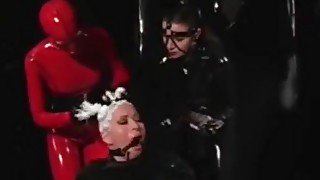 latex dressing rubber slave head shaving