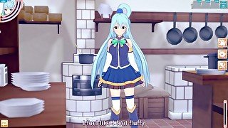 3D/Anime/Hentai. KonoSuba: The Goddess Aqua gets fucked and loves it !!