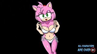 Amy le coquetea a Sonic DESNUDA