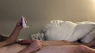 BIG COCK SHOOTS MASSIVE CUMSHOT! SEXY BOY Strokes His JUICY COCK!