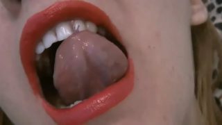 Giantess vore mouth tongue fetish swallowed alive closeup uvula