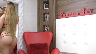 PamelaJay- Lingerie red- sensual woman