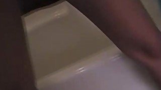 Fucking my slutty girlfriend in the bathroom