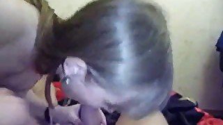 Beautiful amateur petite girlfriend giving awesome head