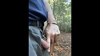 A walk in the woods with my cock out: I have to pee!! Part 1