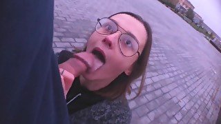 Very Public Outdoor Blowjob On The Streets! Got Caught Full Video