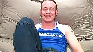 Solo jerking off with handsome amateur