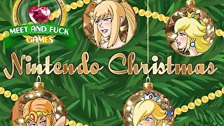 [Xmas Hentai Game] Ep.11 Nintendo sex orgy with Santa with samus rosalina peach and zelda