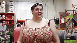 BBW Big Natural Tits Around Town!