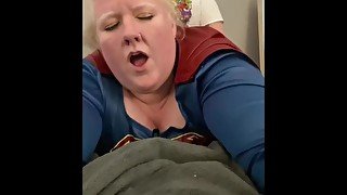 BBW Albino Super Girl talks dirty and gets creampied