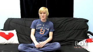 This new blonde stud gives a super sensual interview for