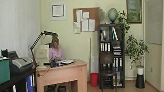 Hot office sex with mature bitch