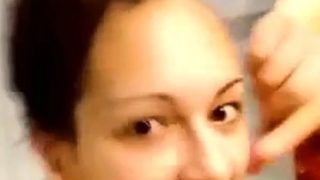 girl friend shaves her had all the way bald