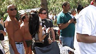 Strippers Raw and Naked in Public at Awesome Nudes a Poppin Festival Indiana