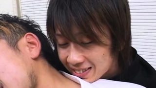 Japan daddy rimjob with cumshot