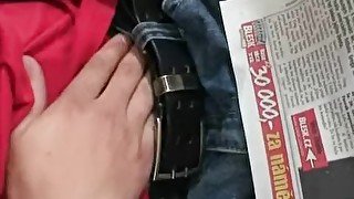 Old bag enjoys fucking him until his wife com