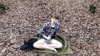 EXTREME! Hottest Teen Masturbates His Big Dick Outdoors / uncut / perfect dick size / sexy / fit