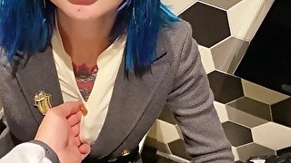 Flame Jade Public Blowjob Big Dick and Cumshot POV - Compilation