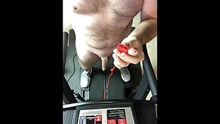 FORESKIN FETISH:Demonstrating How The Safety Key Clips To My Foreskin When I’m Naked On My Treadmill