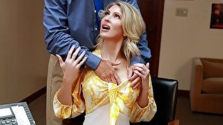 Big Titted Step Mom Gigi Dior Bends Over The Teacher's Desk To Save Her Step Son - Perv Principal