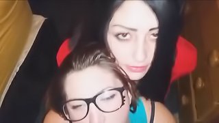 Two Submissive College Sluts Love Pleasing Cock POV