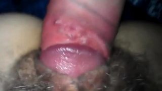 Hairy girl pussy get creampie